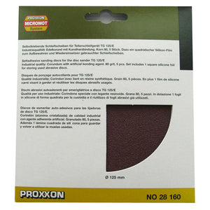 Proxxon Self-Adhesive Sanding Discs 125mm for TG125/E  (28160, 28162 & 28164)