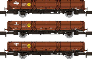 RAPIDO 956001 OAA AB Wagon Triple Pack - BR Bauxite with ABN Yellow Spot