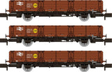 RAPIDO 956001 OAA AB Wagon Triple Pack - BR Bauxite with ABN Yellow Spot