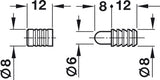 Baseboard Alignment Dowels - Press-Fit  8mm