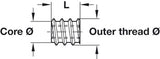 Steel Insert Sockets for Timber M4 - M10