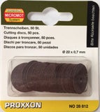 Proxxon Corundum Cutting Discs & Arbors 22mm & 38mm Dia    (28810, 28812, 28820 & 28821)