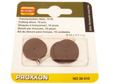 Proxxon Corundum Cutting Discs & Arbors 22mm & 38mm Dia    (28810, 28812, 28820 & 28821)